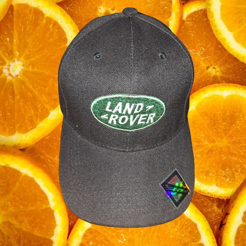 NWOT DF Black Land Rover Hook and‎ Loop Closure Adjustable Baseball Hat Cap